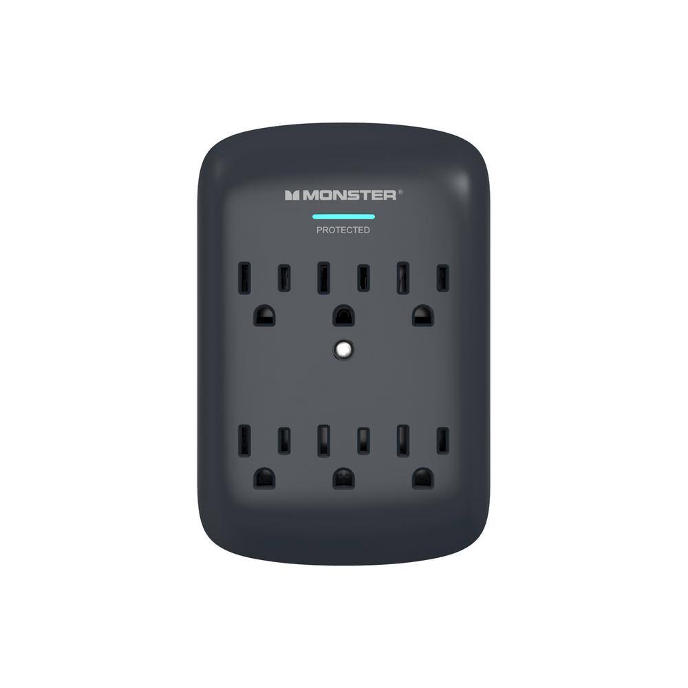 Monster 6-Outlet Wall Tap Surge Protector 5000