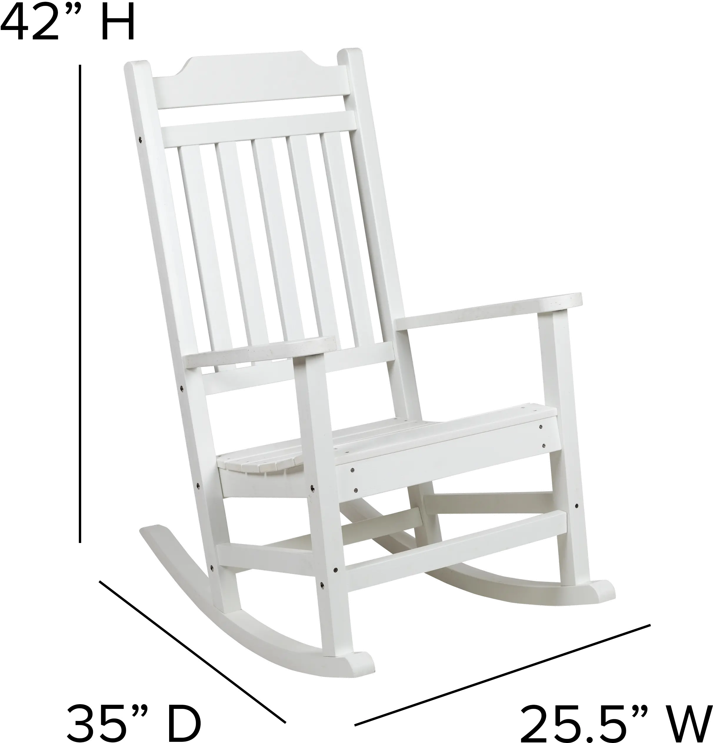 All-Weather Rocking Chair - White