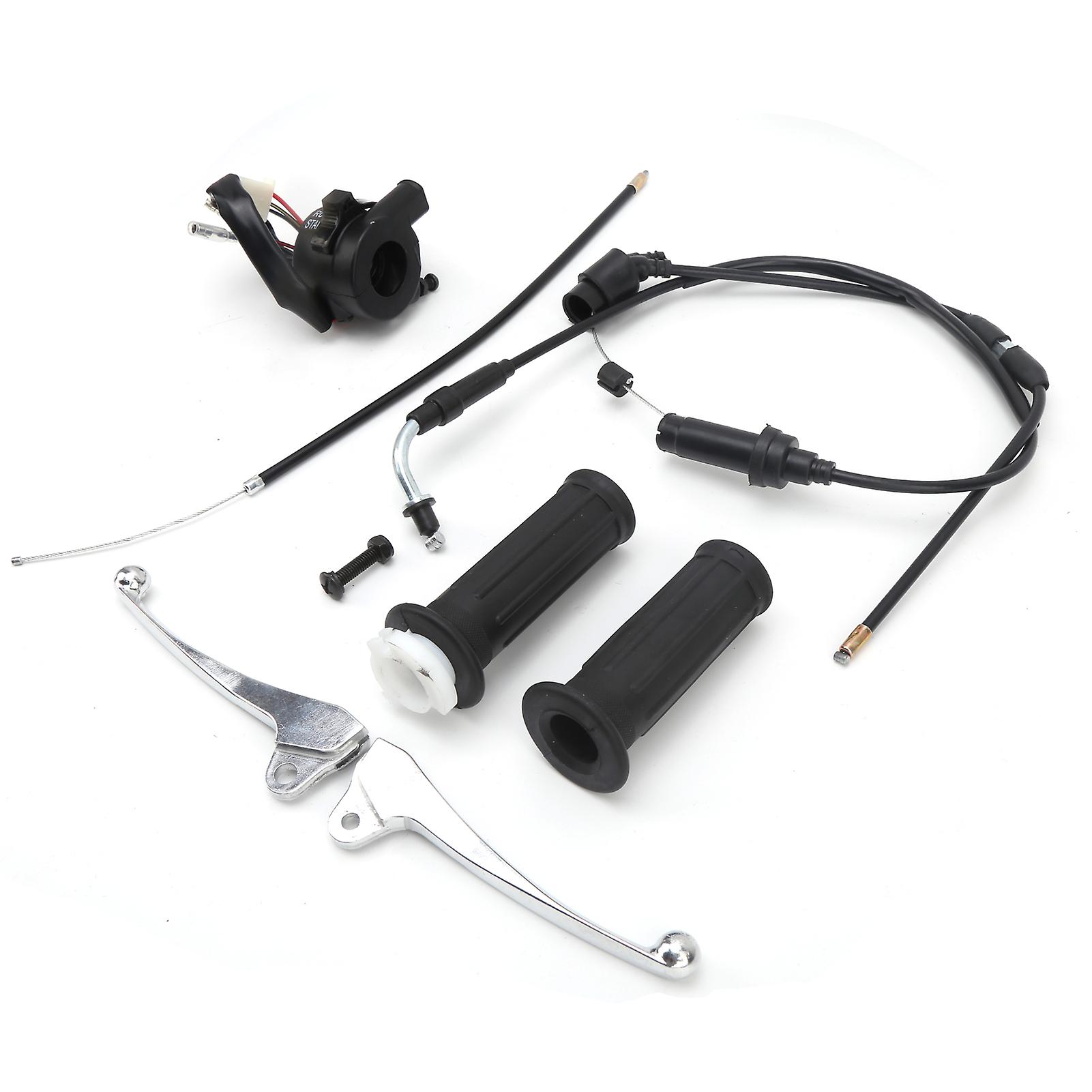 Throttle Grip Cable Brake Lever Ignition Switch Kit Fit For Yamaha Yzinger 50/peewee Pw50