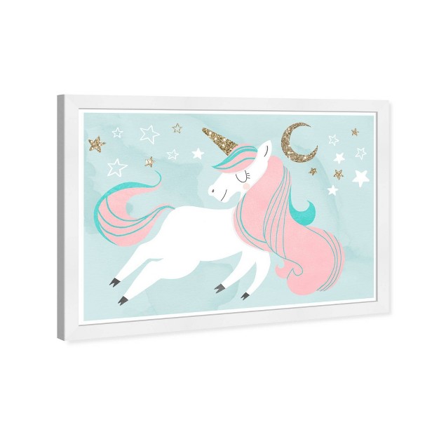 X 15 quot Unicorn And The Moon Fantasy And Sci fi Framed Art Print Wynwood Studio