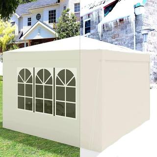 10 ft. x 10 ft. EZ Pop Up Canopy Outdoor Portable Party Folding Tent with Sidewalls + Carry Bag W120542723