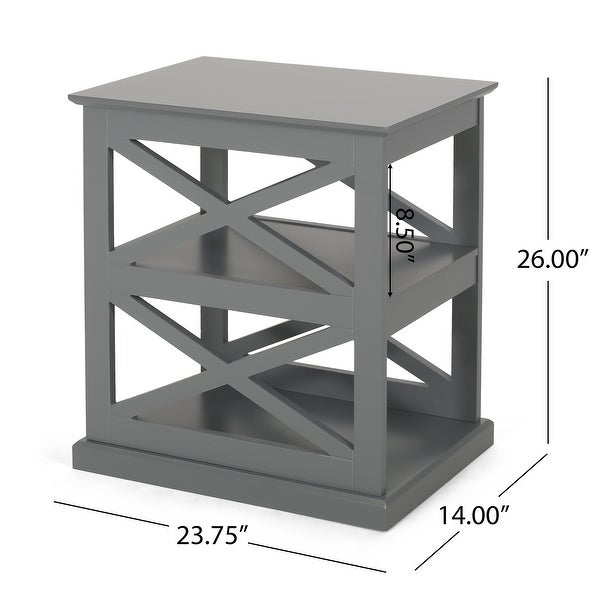 Vernon Contemporary 2 Shelf Side Table by Christopher Knight Home - 23.75