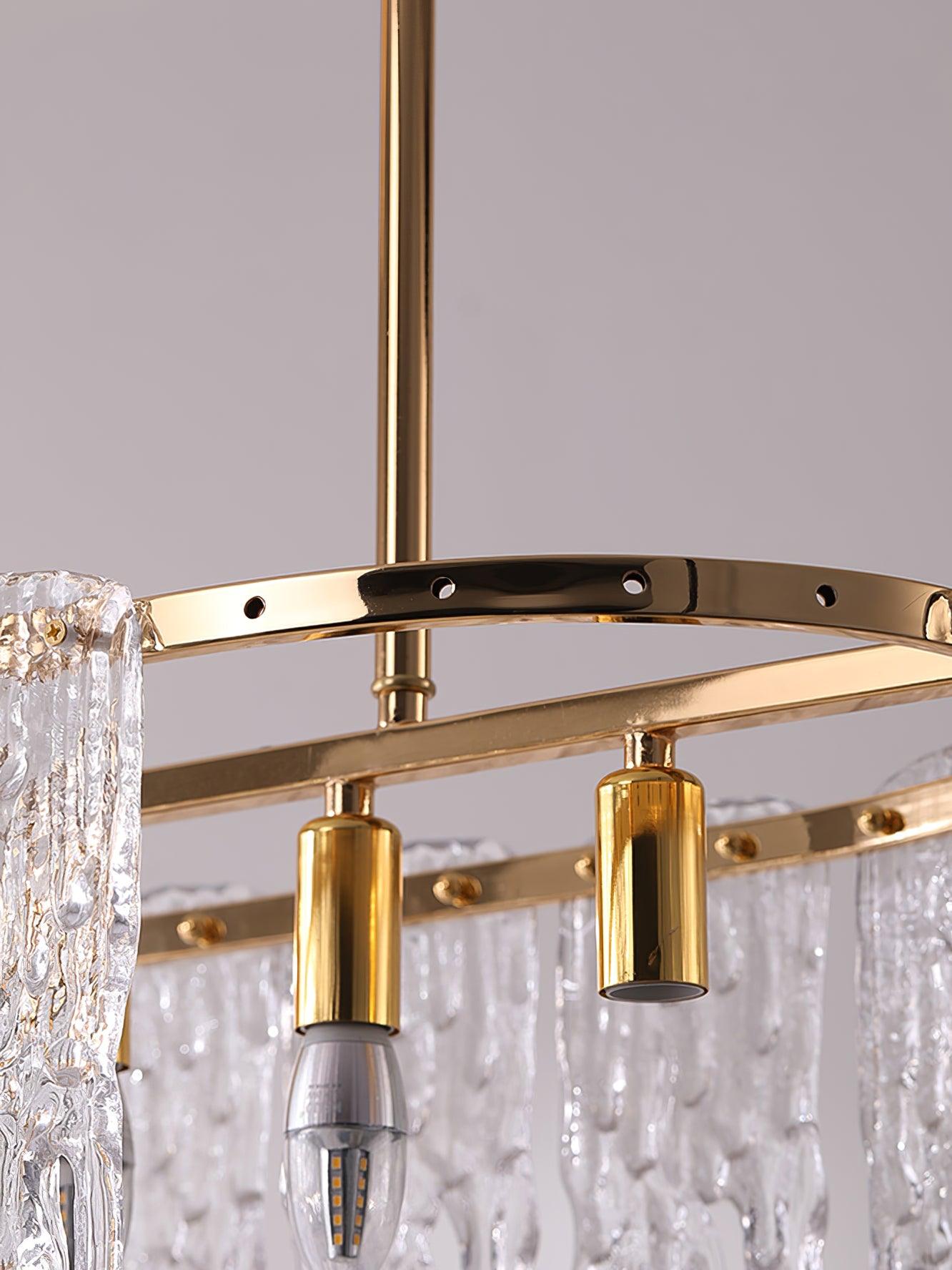 Rectangular Icicle Glass Chandelier