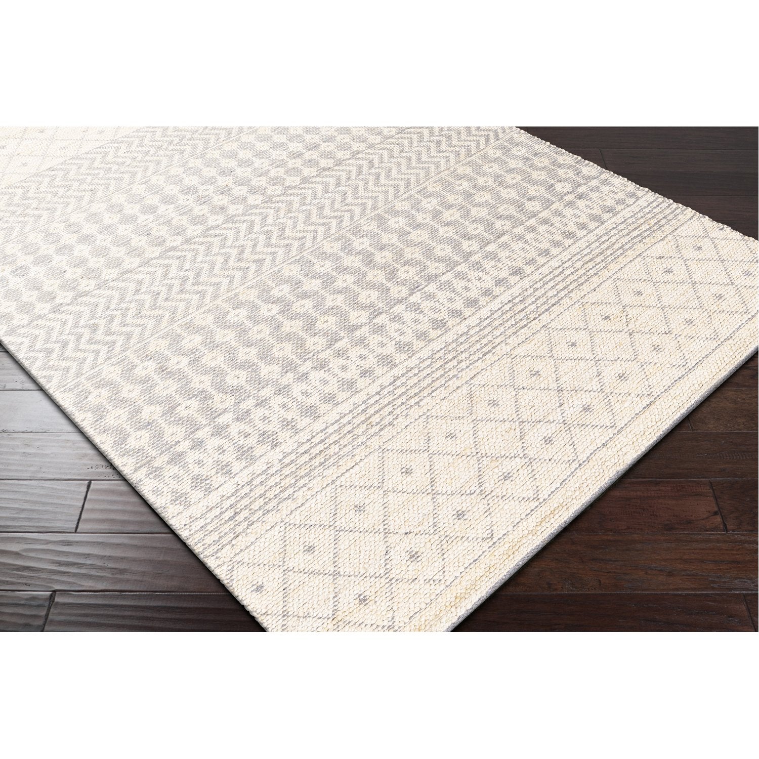 Bryant Hand Woven Rug in Beige, Medium Gray