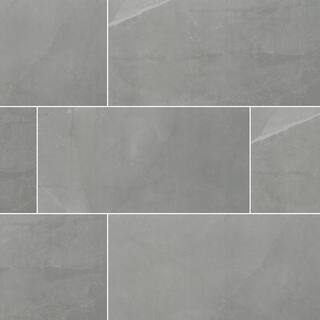 MSI Madison Celeste 11.56 in. x 23.87 in. Polished Porcelain Stone Look Floor and Wall Tile (16 sq. ft.Case) NHDMADCEL1224P