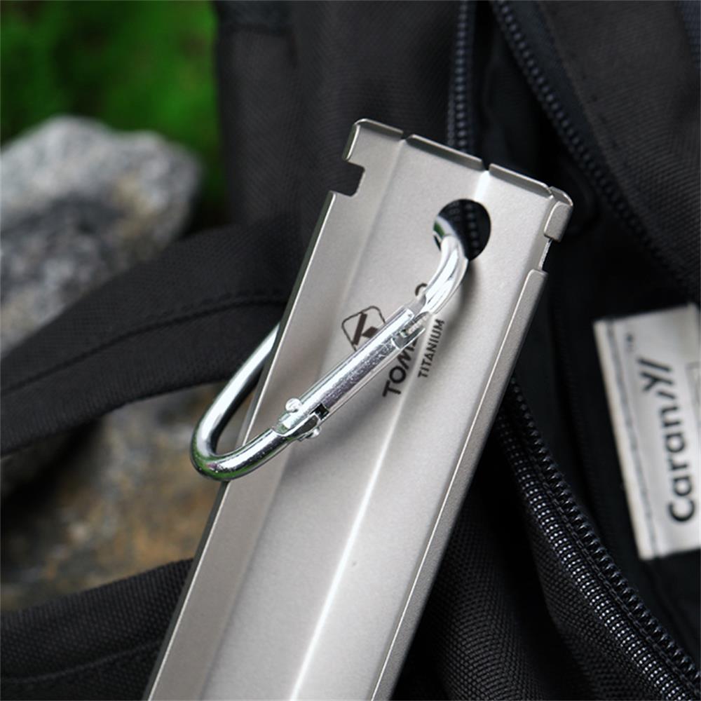 Titanium Garden Hand Serrated Shovel Outdoor Camping Hiking Backpacking Trowel with Clip