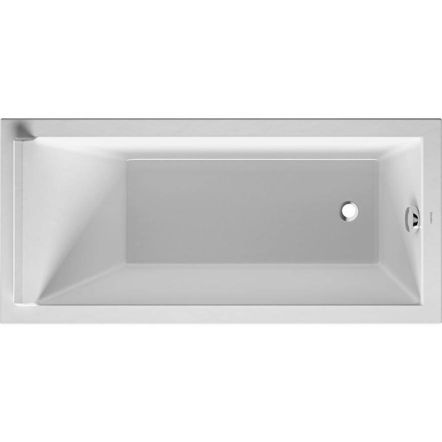 Duravit Starck 59 in. Acrylic Rectangular Drop-In Non-Whirlpool Bathtub in White 700331000000090