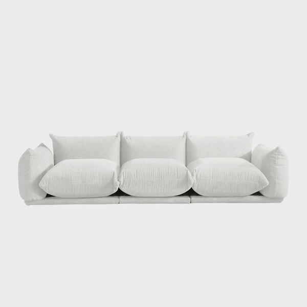 3-Seats Sectional Sofa Chenille Fabric Sofa Lounge Couch