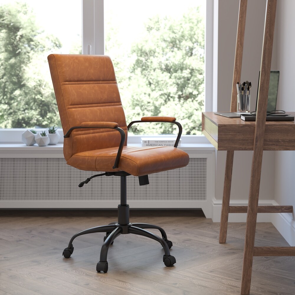 Mid back LeatherSoft Executive Swivel Office Chair