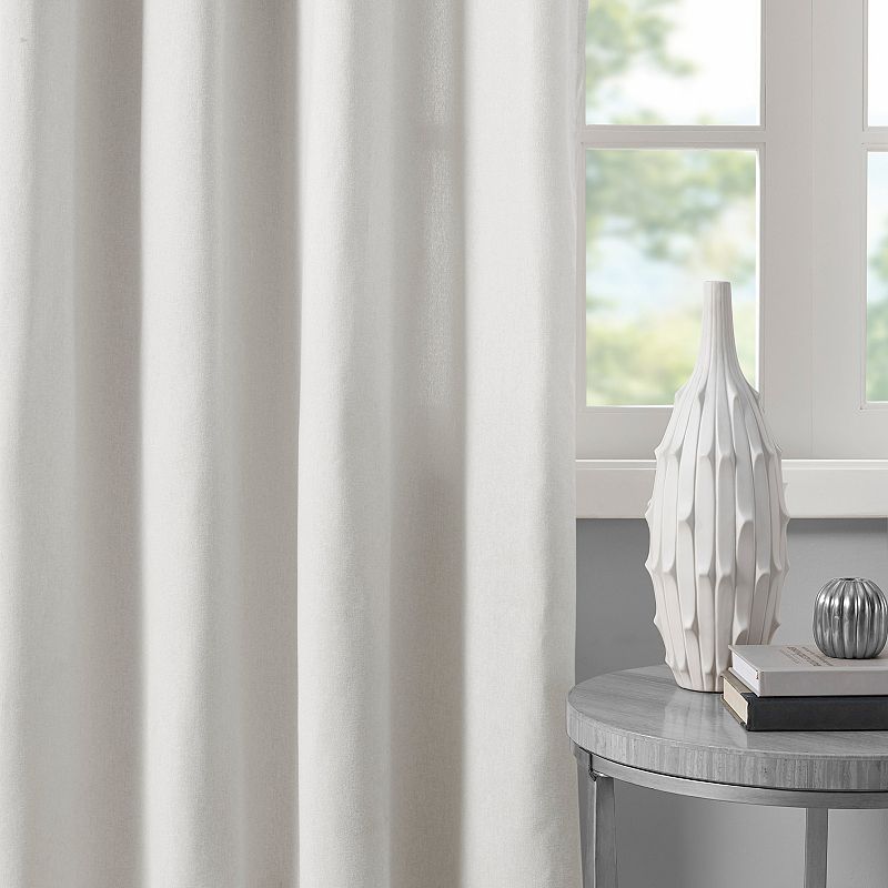 Madison Park Oslow Solid Piece Dyed Grommet Top Light Filtering 1 Window Curtain Panel