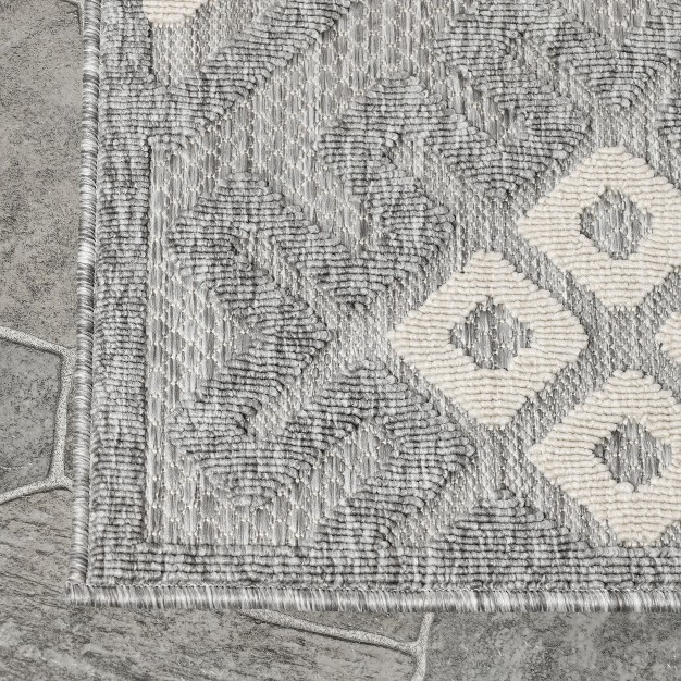 Modern Geometric Diamonds Indoor Outdoor Area Rug By Blue Nile Mills