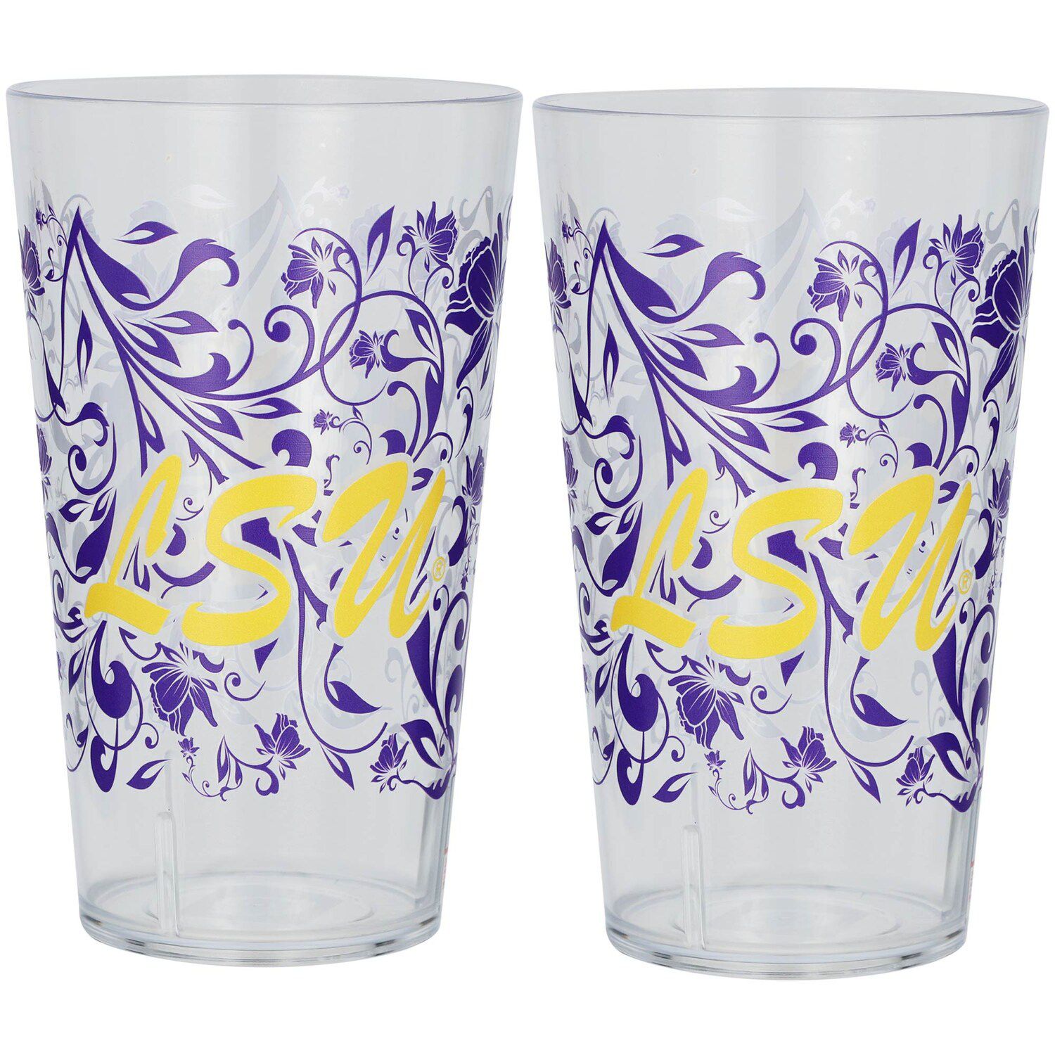 LSU Tigers 24oz. Two-Pack Tritan Floral Tumbler Set