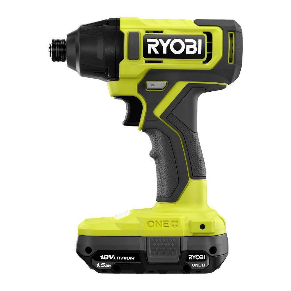 RYOBI ONE+ 18V Cordless 14 in. Impact Driver Kit with (2) 1.5 Ah Batteries Charger and Impact Rated Driving Kit (30-Piece) PCL235K2-AR2037