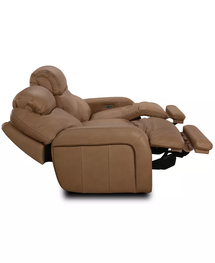 Furniture CLOSEOUT! Daventry 116 3-Pc. Leather Sectional Sofa With 2 Power Recliners Power Headrests And USB Power Outlet