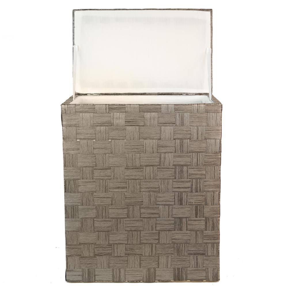 BAUM Liberty Charcoal Grey Standard Hamper in 24 Ply Natural Cord Lined 12245-01Y