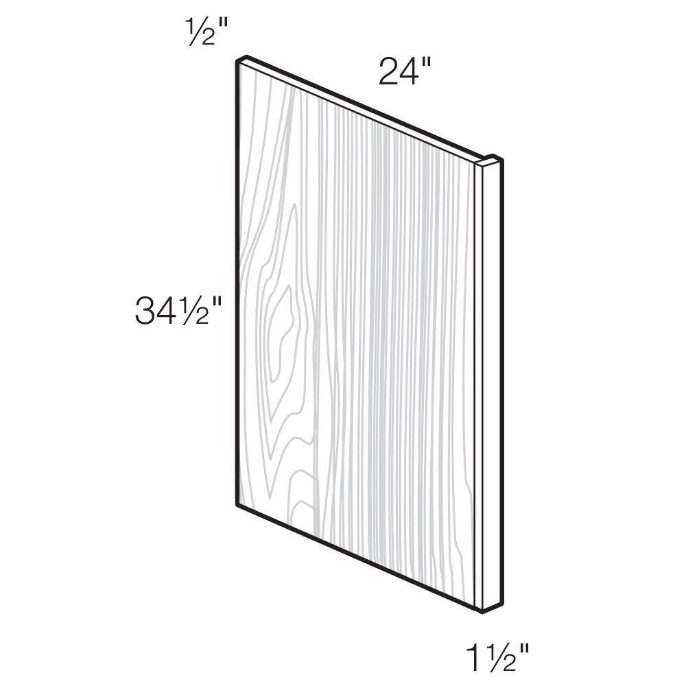 MILL'S PRIDE Richmond Valencia Blue Shaker 1.5 in. x 34.5 in. x 24 in. Base Cabinet End Panel Decorative Dishwasher End BP1.5-RVB