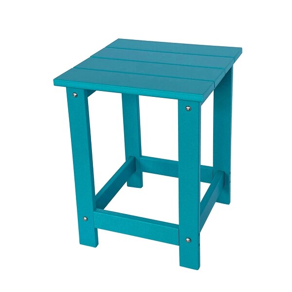 Hampton All Weather Poly Lumber Outdoor Square Patio Side Table