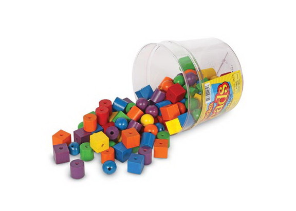 Learning Resources LER0140 Wooden Beads in a Bucke...