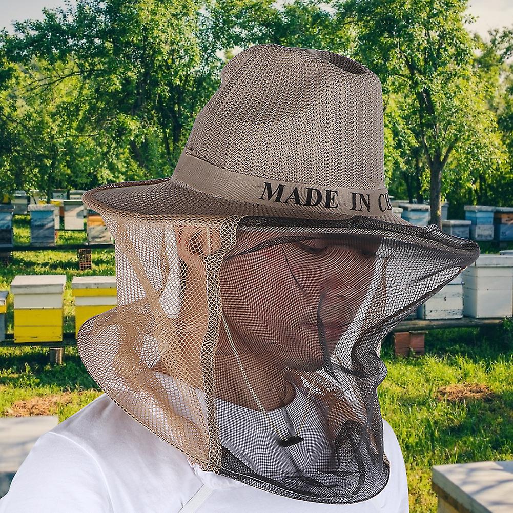 Practical Bee Insect Mesh Face Mask Net Protector Protective Cap Beekeeping Hat