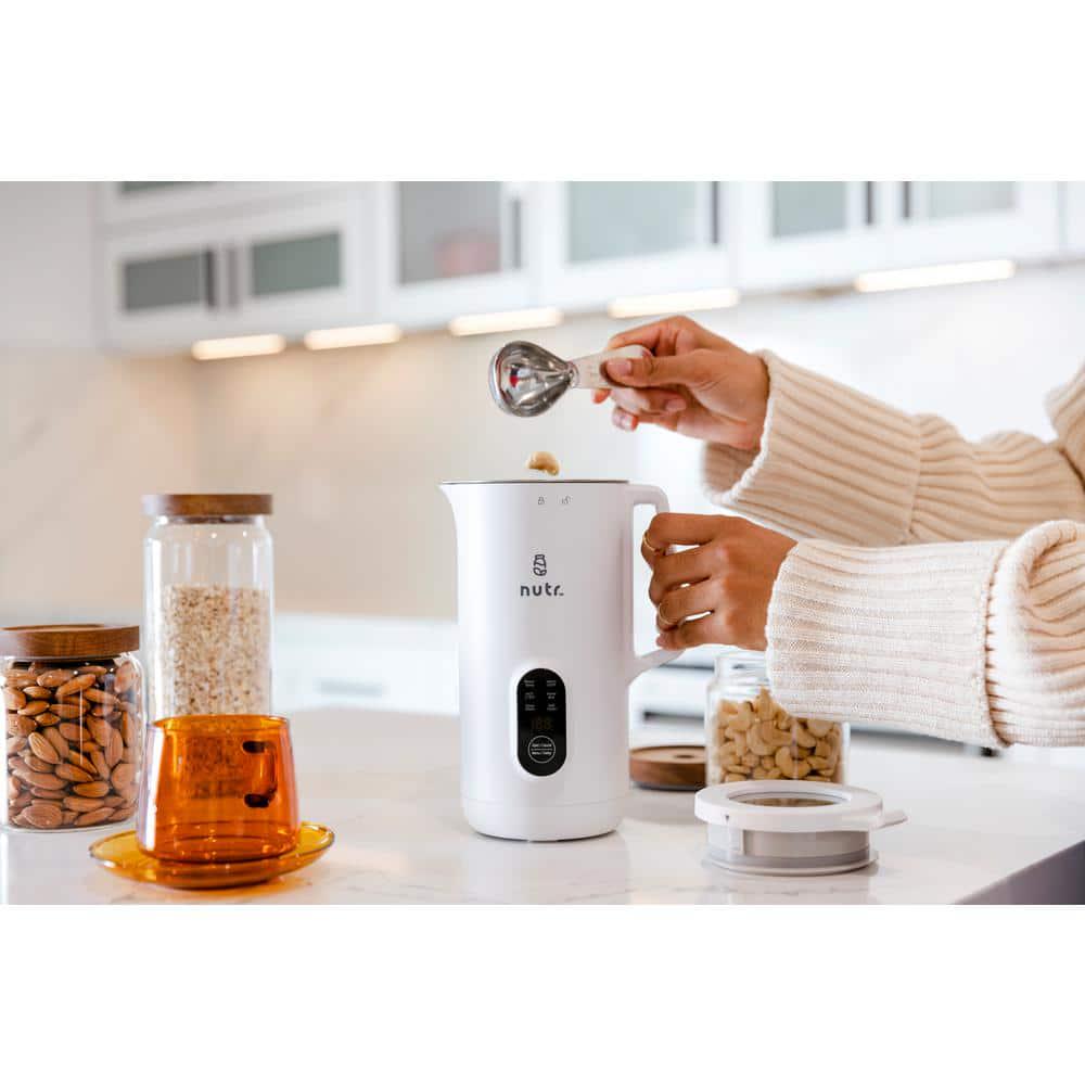 nutr 12 oz Single Speed White Countertop Plantbased Nut Milk Machine