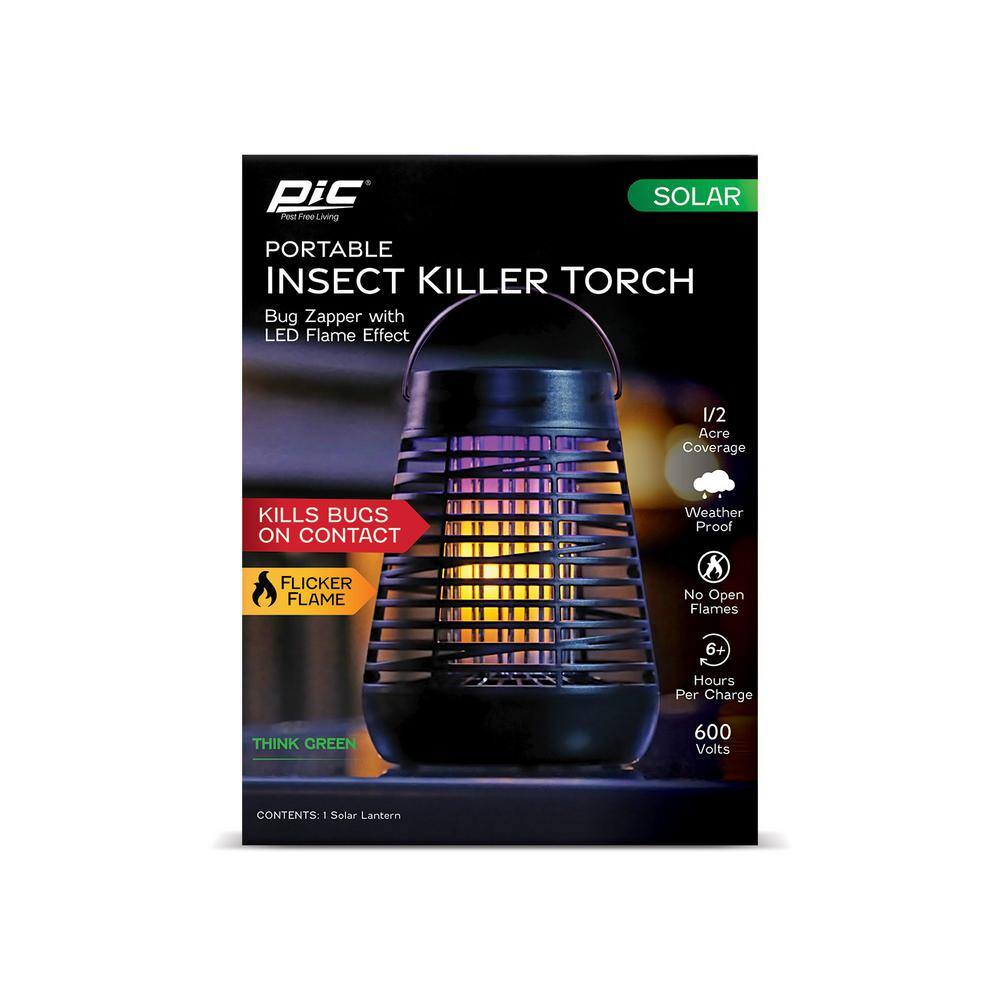 PIC Portable Solar Insect Killer Torch with LED Flame Effect FLPT