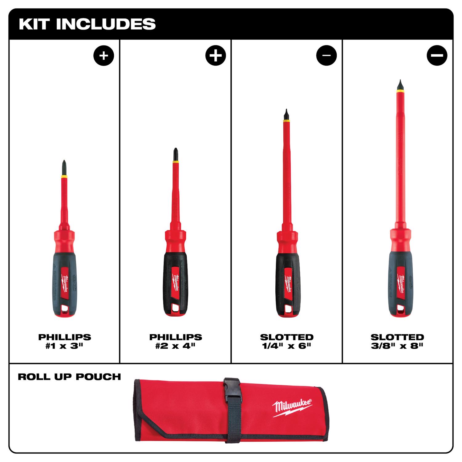 MW Insulated Screwdriver Set 4 pc