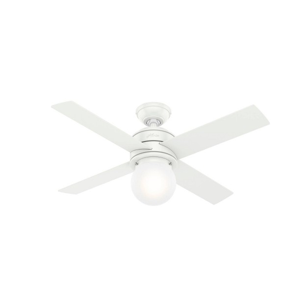 Hepburn Ceiling Fan With Wall Control includes Led Light Bulb Hunter Fan