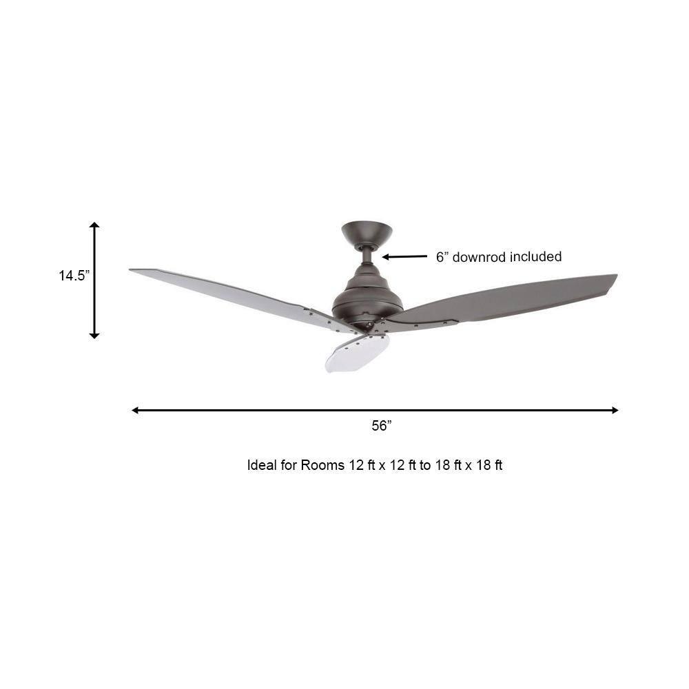 Hampton Bay Florentine IV 56 in IndoorOutdoor Natural Iron Ceiling Fan with Wall Control