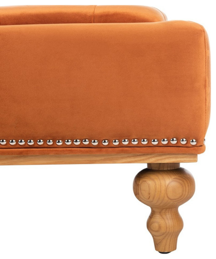 Blaire Tufted Ottoman  Sienna   Eclectic   Footstools And Ottomans   by Rustic Home Furniture Deco  Houzz