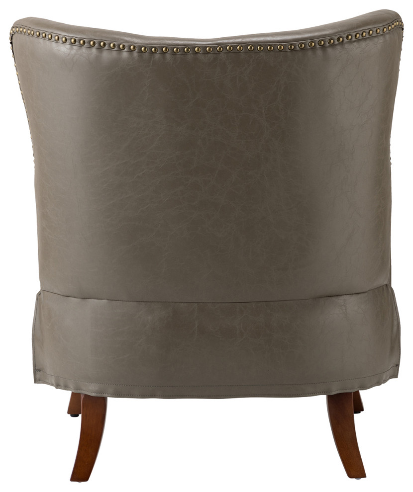 Vegan Leather Armchair Set of 2   Transitional   Armchairs And Accent Chairs   by Karat Home  Houzz