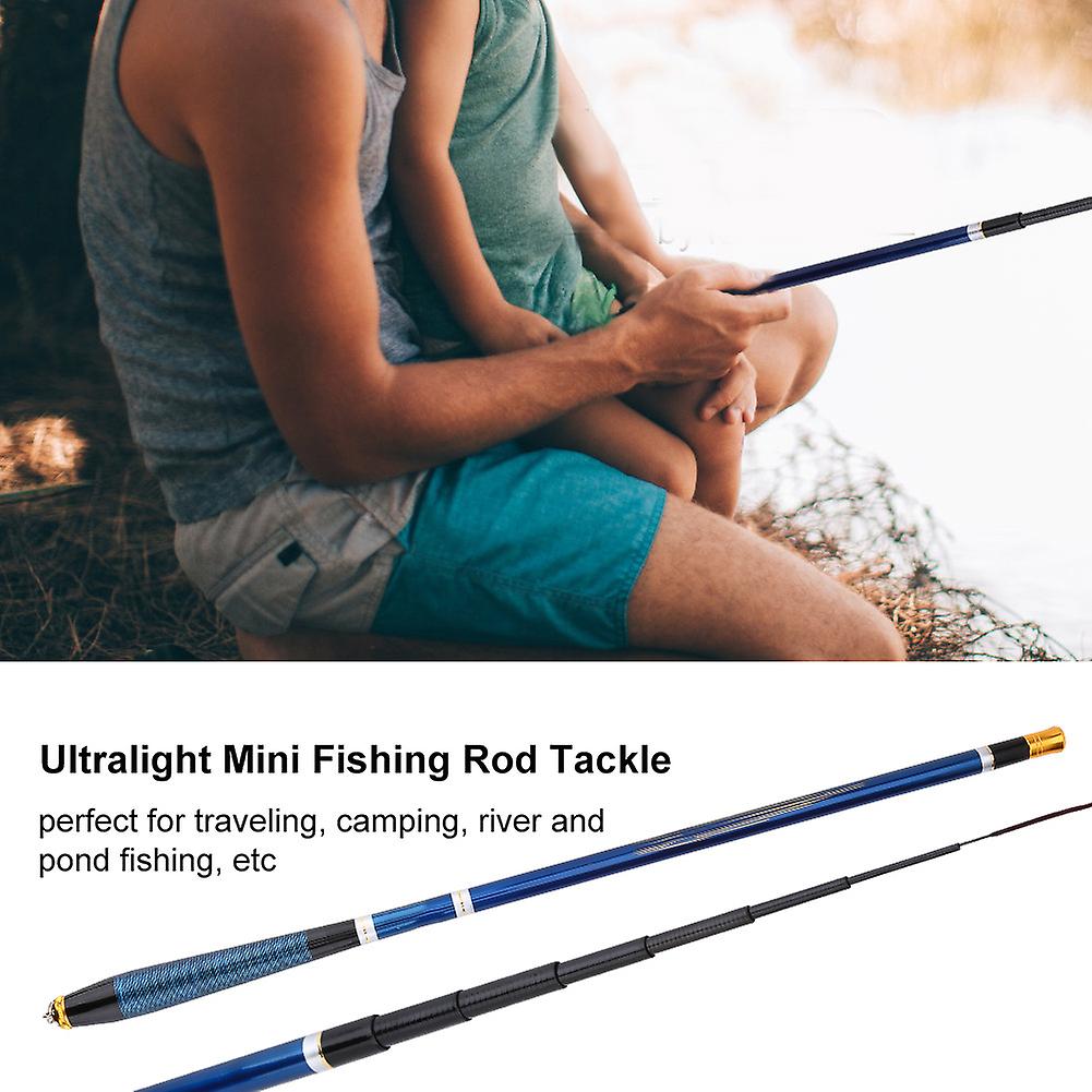 Outdoor Ultralight Mini Portable Carbon Fiber Casting Telescopic Fishing Rod Tackle (2.7m)