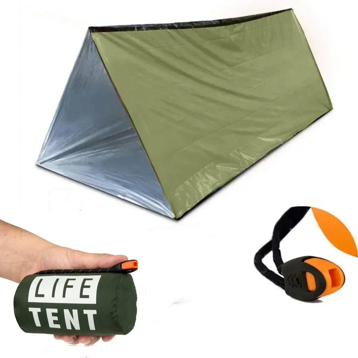 Emergency survival tent waterproof tube tent suitable for camping  hiking and outdoor activities