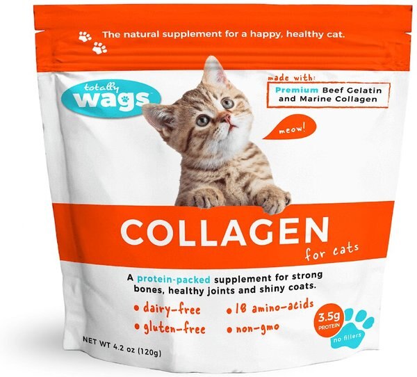 Totally Wags Collagen Cat Supplement， 4.2-oz bag