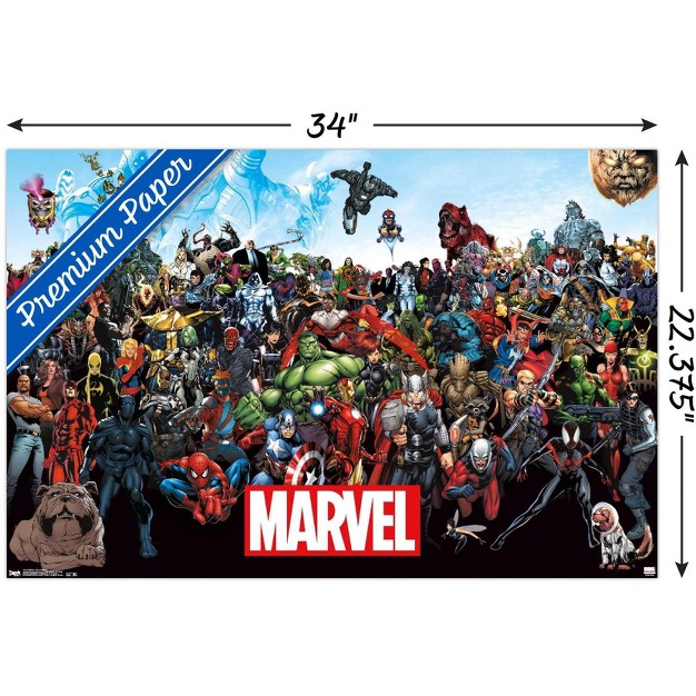 Trends International Marvel Comics The Marvel Lineup Unframed Wall Poster Prints