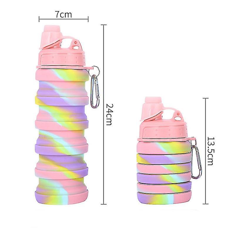 Kids Water Bottles Rainbow 500ml Children Water Bottle Girls Water Bottle Leakproof Children Drinking Bottle