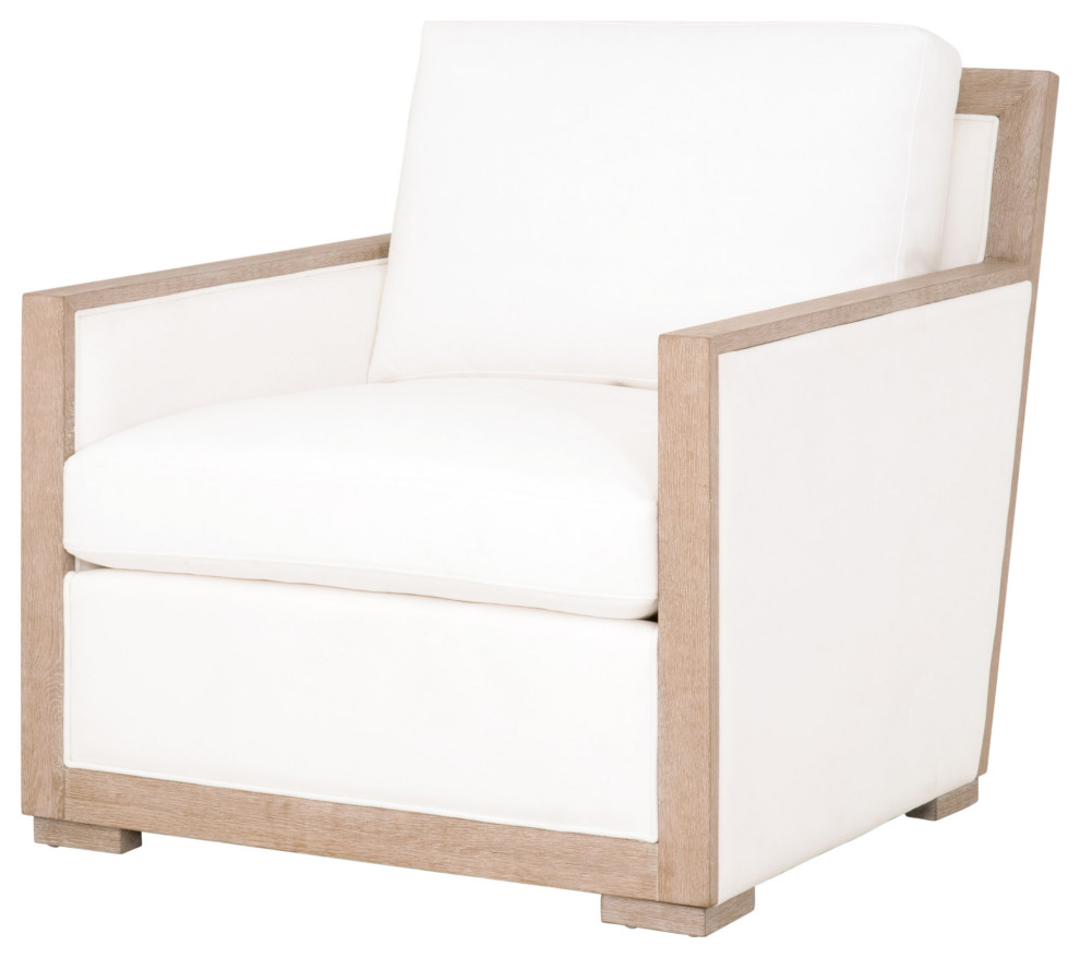 Manhattan Wood Trim Sofa Chair   Transitional   Armchairs And Accent Chairs   by Essentials for Living  Houzz