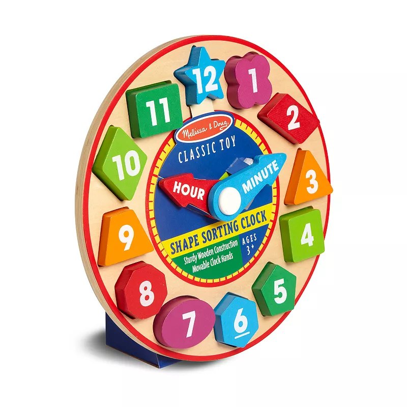 Melissa and Doug Wood Shape Sorting Clock