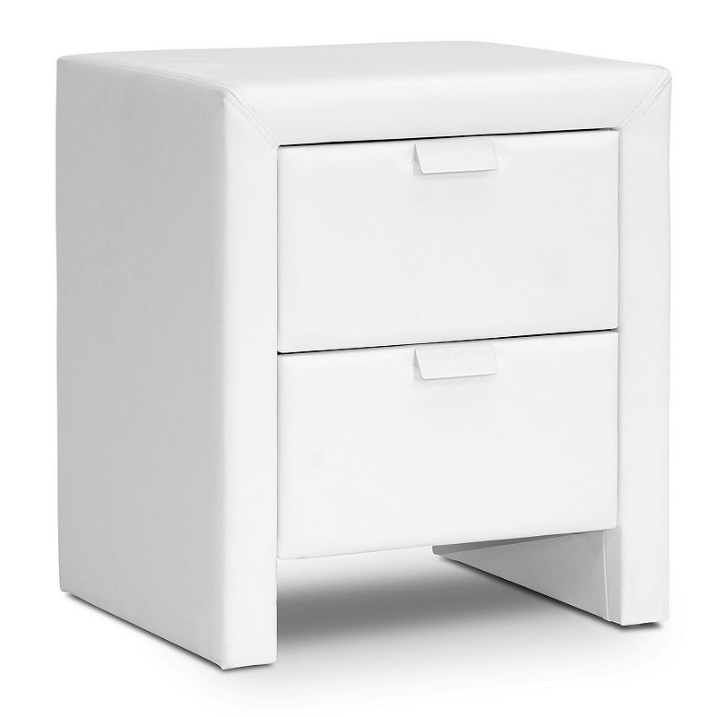 Baxton Studio Frey Upholstered Modern Nightstand