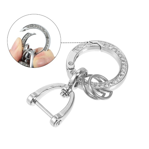 Unique Bargains Car Fob Key Chain Keychains Holder Replacement For Men And Women With D Shaped Ring Bling Key Rings Set