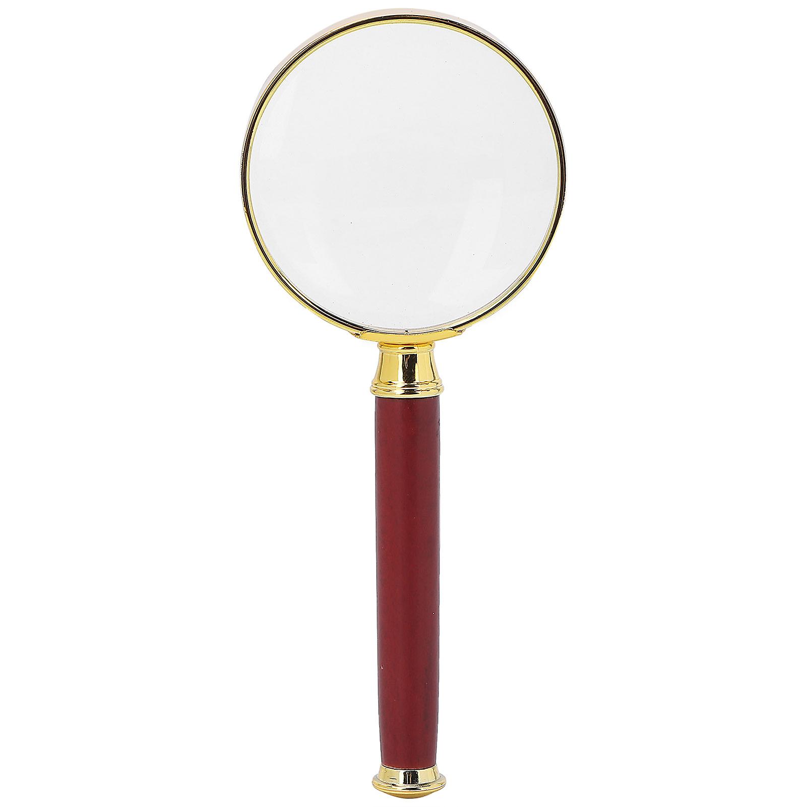 10x Handheld Magnifying Glass Reading Magnifier With Wooden Handle