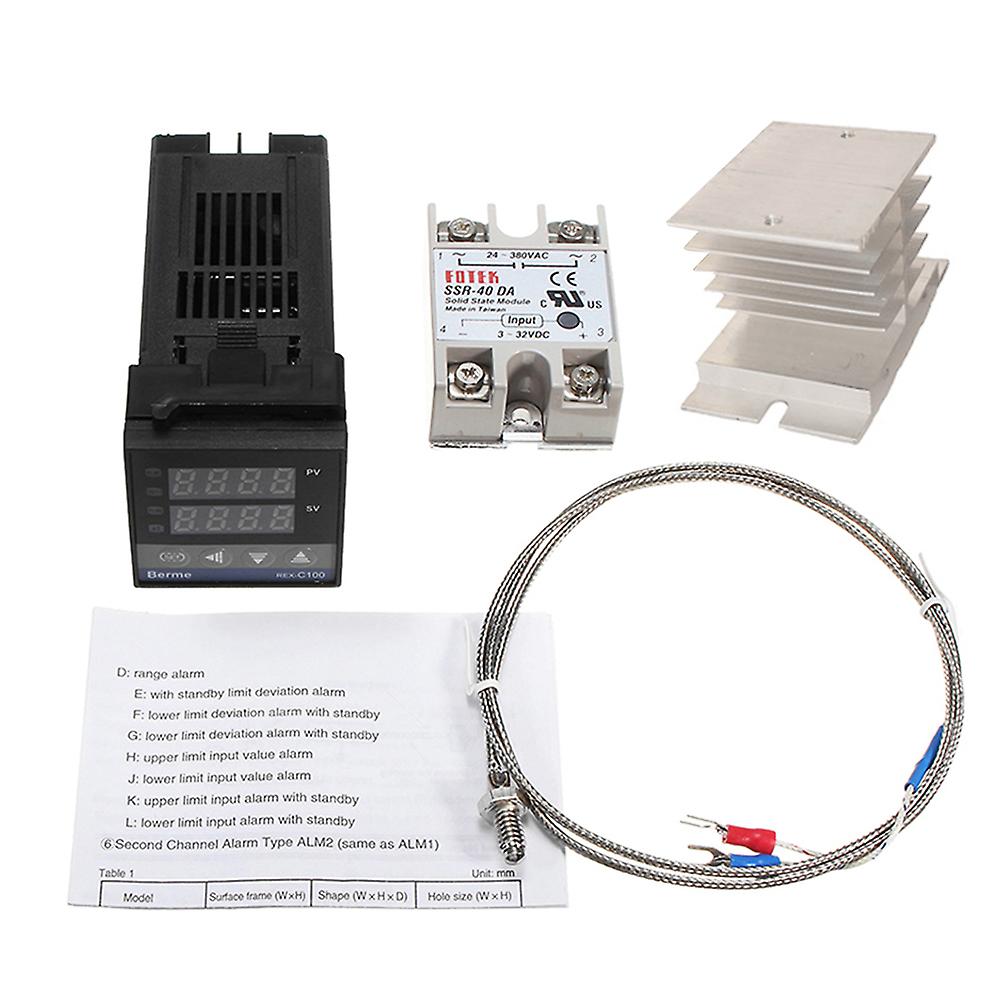 Temperature Controller， Ssr-40 Da， K Thermocouple Probe， Heatsink， User Manual，