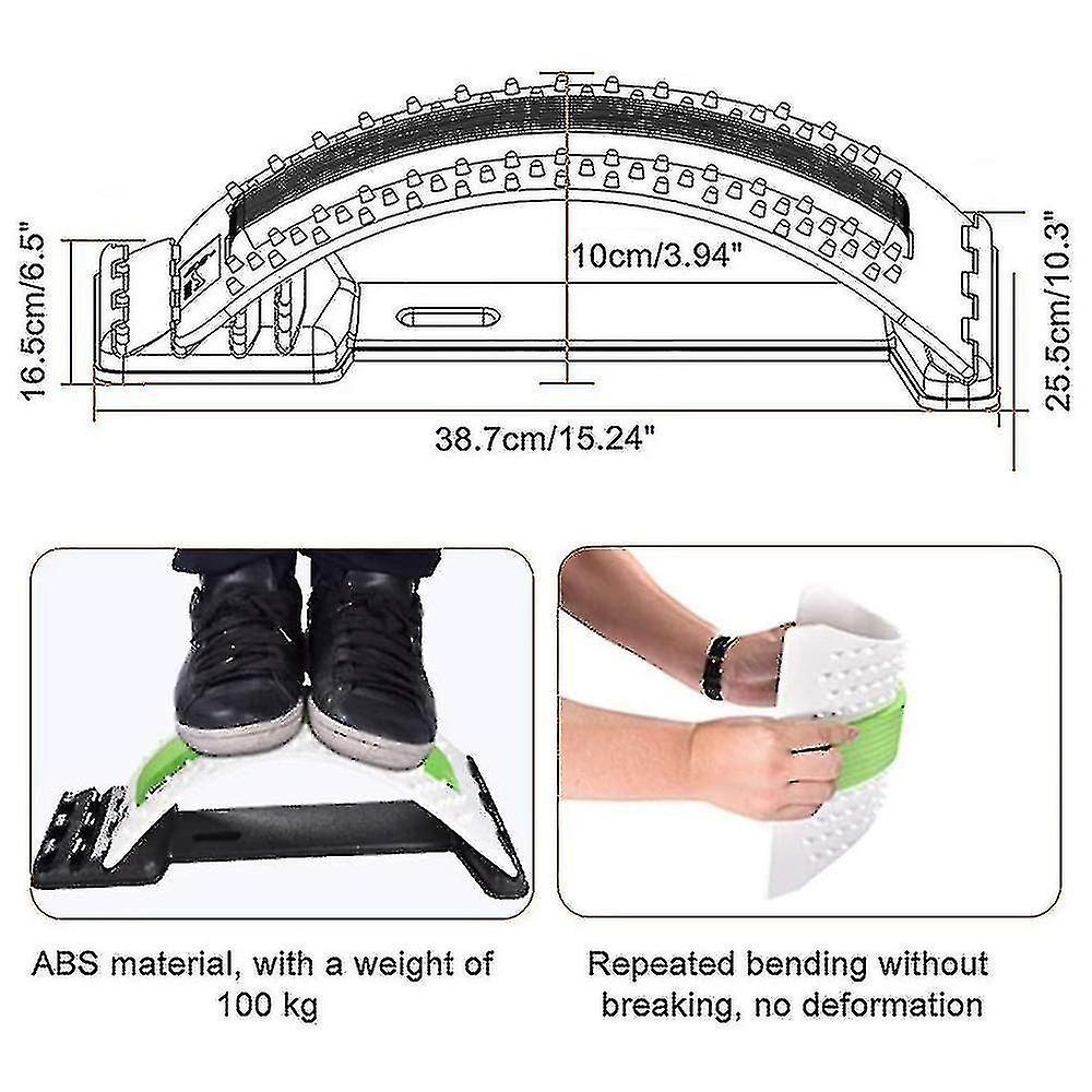 Back Stretcher Lumbar Support Massager With A Ressure Points