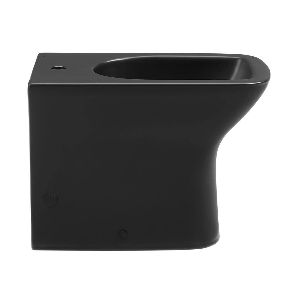 Swiss Madison Carre Elongated Bidet in Matte Black SM-BD228MB