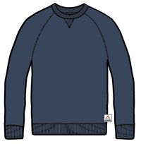 Heritage Recycled Cotton Sweatshirt - Dark Denim