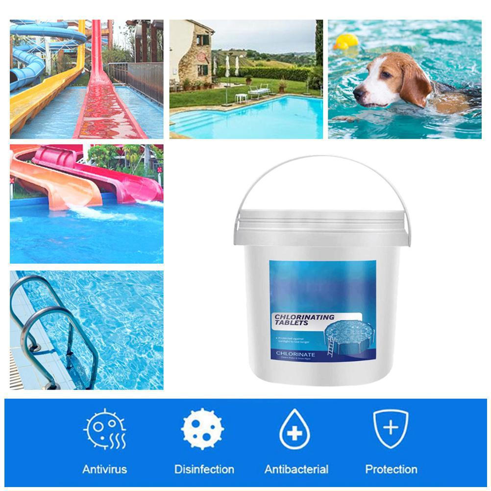 300Pcs Chlorine Tablets Multifunctional Cleaning Tablets for Swimming Pool Spa Hot Tub