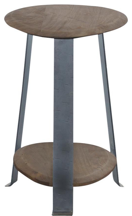 Side Table SARREID Contemporary Tan Brass Steel Handmade Ha   Industrial   Side Tables And End Tables   by EuroLuxHome  Houzz