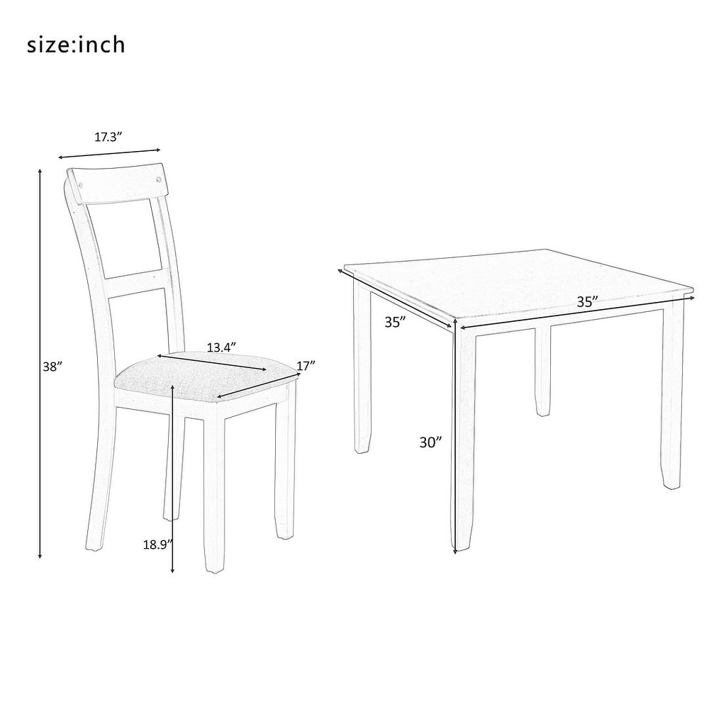 Square Dining Table Set for 4   35\