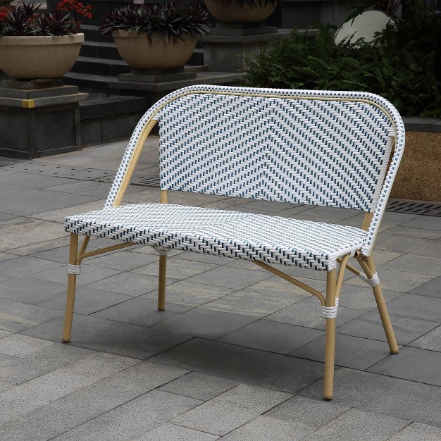 Alertis Patio Wicker Bench Mibasics