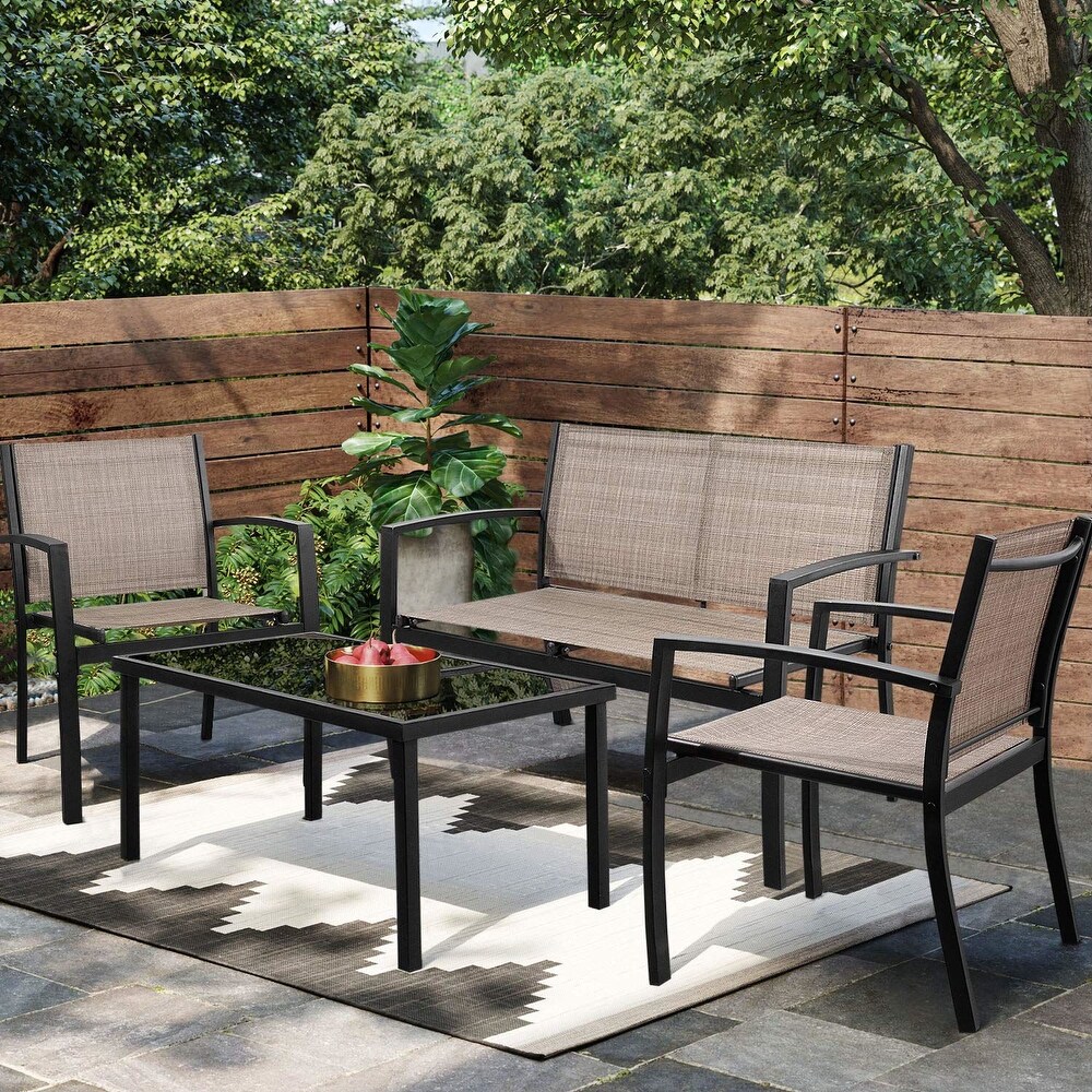 Homall 4 piece Outdoor Patio Furniture Set