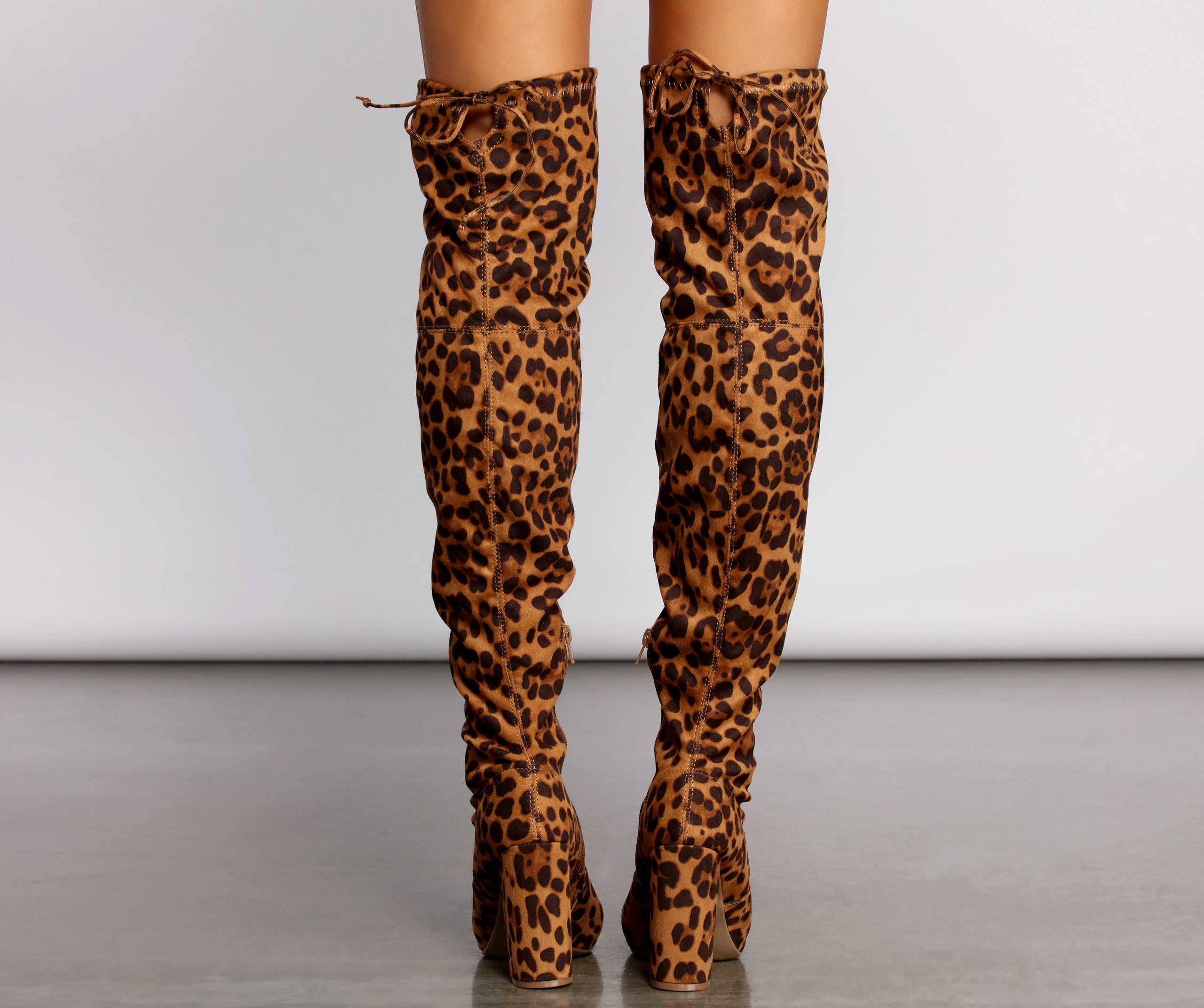 Fierce Fashionista Over The Knee Block Heel Boots